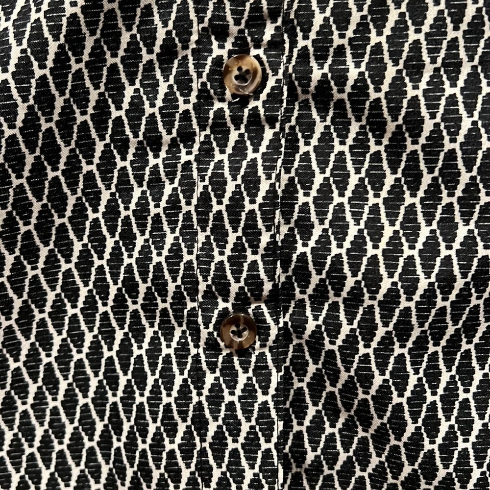 Volcom Black And White Patterned Button Down - image 4